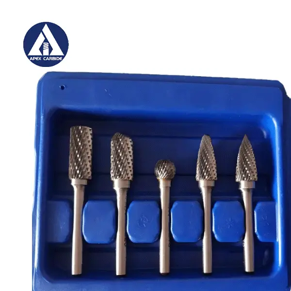 Tungsten Carbide Rotary Burrs Set with Double Cut